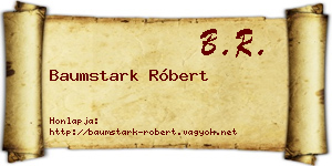 Baumstark Róbert névjegykártya