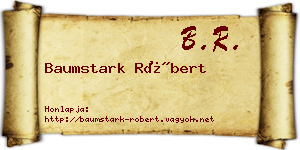 Baumstark Róbert névjegykártya