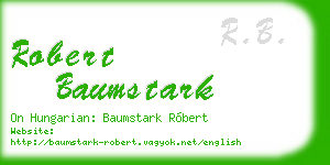 robert baumstark business card